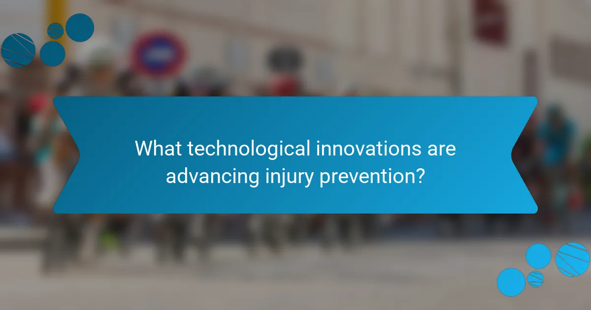 What technological innovations are advancing injury prevention?